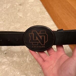 Vintage Notre Dame Fighting Irish Belt with Large Buckle Size 38